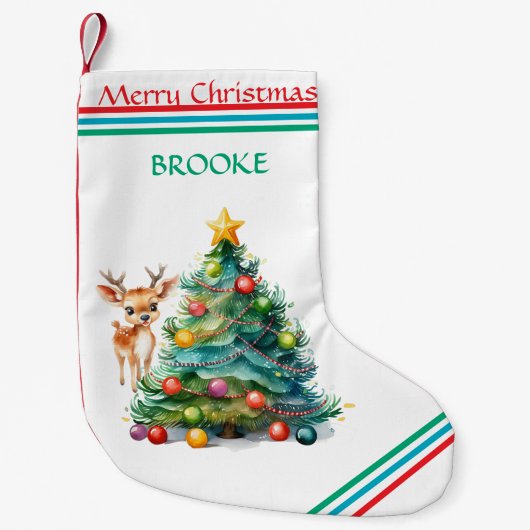 RENDIER/KERSTBOOMKOUS KLEINE KERSTSOK (Voorkant)