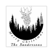 Rendier Kerstbos I Monogram Rubberstempel (Afrduk)
