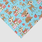 Rendier kerstcadeau Ornament sneeuwvlok blauw Tissuepapier (Detail)