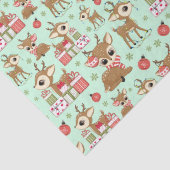 Rendier kerstcadeau Ornament sneeuwvlok groen Tissuepapier (Detail)