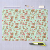 Rendier kerstcadeau Ornament sneeuwvlok groen Tissuepapier (Craft)