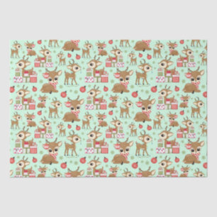 Rendier kerstcadeau Ornament sneeuwvlok groen Tissuepapier