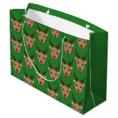 Rendier Kerstcadeautas Groot Cadeauzakje (Achterkant Gekanteld)