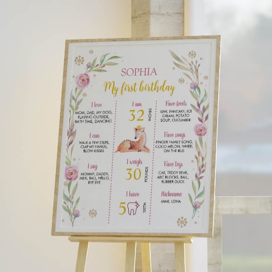 Rendier Kerstfeest Milestone Poster