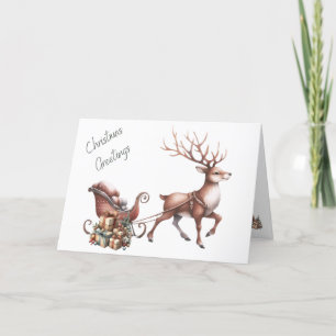 Rendier Kerstgroeten Kerstfeest Kaart