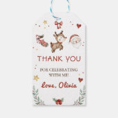 Rendier Kerstman Verjaardagsgunst Gift Labels Cadeaulabel (Achterkant)