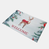 Rendier Kerstmat Deurmat (Schuin)
