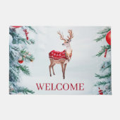 Rendier Kerstmat Deurmat (Voorkant)