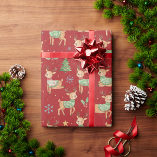 Rendier, Kerstmis Cadeaupapier