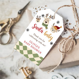 Rendier Kerstmis Santa Baby shower Favor Cadeaulabel