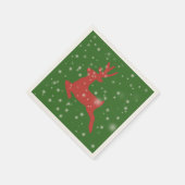 Rendier Kerstmis Standaard Cocktail Papier Servett Servet (Hoek)