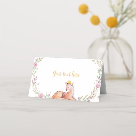 Rendier Kerstmis Verjaardag Voedsel Plaats Kaart Plaatskaartje (Achterkant)