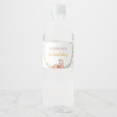 Rendier Kerstmis Verjaardag Water Fles Label Waterfles Etiket (Voorkant)