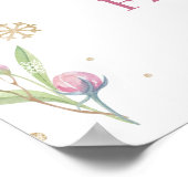 Rendier Kerstmis Verjaardagsfoto Mijlpaal Poster (Hoek)