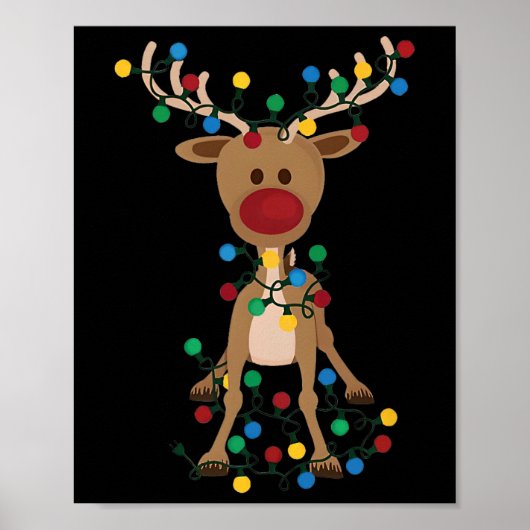 Rendier Kerstmis voor Vrouwen Mannen Poster (Voorkant)