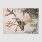  rendier kerstmis winterleeftijd decoupage tissuepapier (Voorkant)