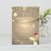 Rendier,Kerstmuts,Confetti CompanyKerstfeest Kaart (Staand voorkant)