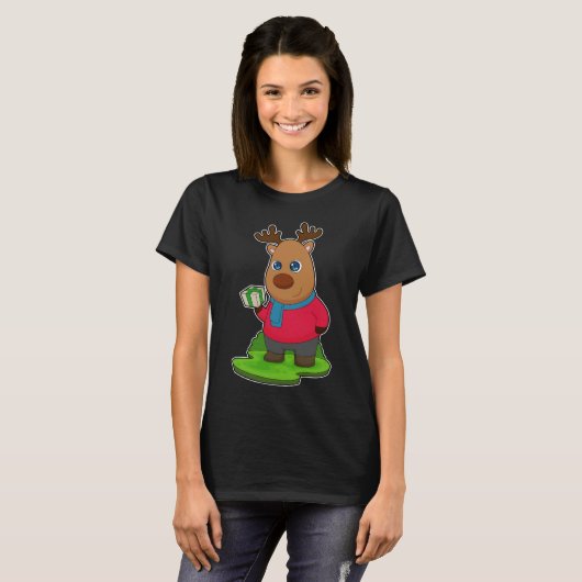 Rendier kerstpakket t-shirt (Voorkant volledig)
