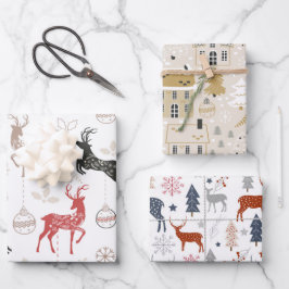 Rendier Kerstpatronen Inpakpapier Vel