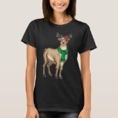Rendier Kerstsjaal T-shirt (Voorkant)