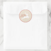 Rendier Kerststicker Ronde Sticker (Tas)