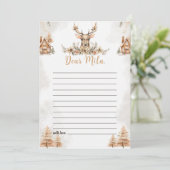 Rendier Kersttijd Capsule Nota Bericht Kaart (Staand voorkant)