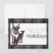 Rendier Kerstvakantie Magisch Feestdagenkaart (Voorkant / Achterkant)