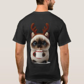 Rendier Kitten met Warme Chocolade T-shirt (Achterkant)