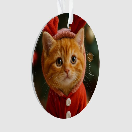 Rendier Kitten Ornament (voorkant)