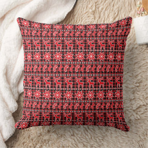 Rendier Kous Fair Isle Kerst Patroon Kussen