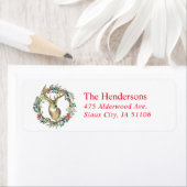 Rendier krans vakantie retour adres etiket (Insitu)