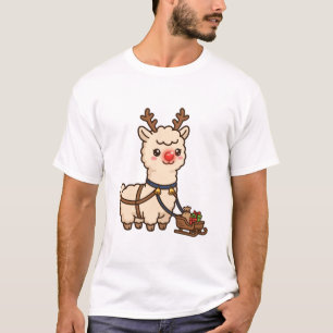 Rendier Lama Kerstmis T-shirt