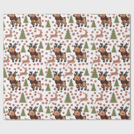 Rendier leuke bloemenmok cadeaupapier
