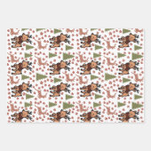 Rendier leuke bloemenmok inpakpapier vel (Voorkant 2)