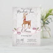 Rendier Leuke eerste verjaardag uitnodiging (Staand voorkant)