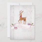 Rendier Leuke eerste verjaardag uitnodiging (Achterkant)