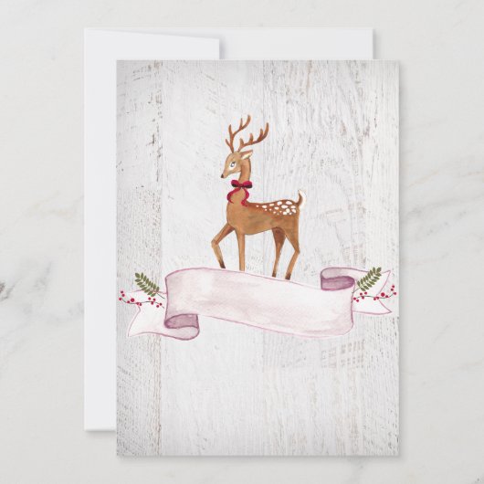 Rendier Leuke eerste verjaardag uitnodiging (Achterkant)