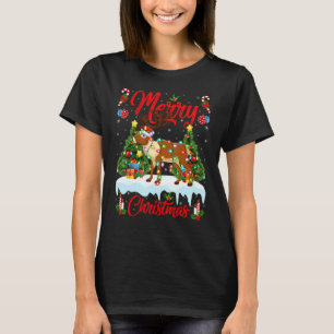 Rendier Lichtjes Kerstboom Kerstman Rendier Kerstm T-shirt