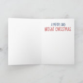 Rendier Lights Funny Christmas Kaart (Binnen)