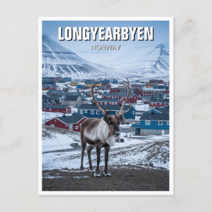 Rendier Longyearbyen Svalbard Noorwegen Briefkaart