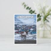 Rendier Longyearbyen Svalbard Noorwegen Briefkaart (Staand voorkant)