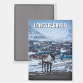 Rendier Longyearbyen Svalbard Noorwegen Magneet (Voorkant / Achterkant)
