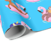 Rendier-, luiaard-, eenhoorn- & flamingowrap cadeaupapier (Rol Hoek)