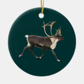 Rendier - Mannelijk Kariboe Keramisch Ornament (Voorkant)