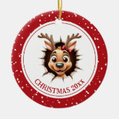 rendier meisjesnaam kerst foto Ornament (Voorkant)