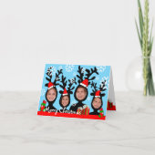 Rendier Merry Christmas Foto Kaart 1 toevoegen (Voorkant)