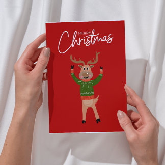 Rendier Merry Christmas Fun Kaart