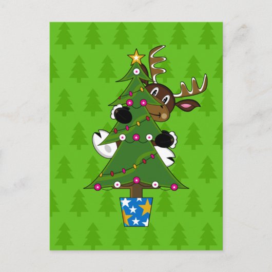 Rendier met de Kaart van de Kerstboom (Voorkant)