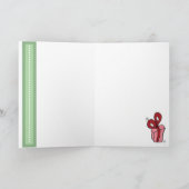 Rendier met geschenkdozen feestdagen kaart (Binnen)