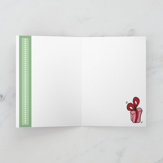 Rendier met geschenkdozen feestdagen kaart (Binnen)